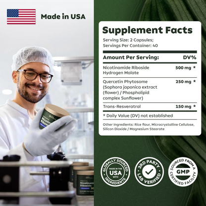 Reus Research NAD+Nicotinamide Riboside 900mg(80count)